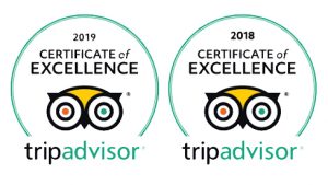 Trip Advisor Awards 2018 & 19